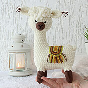 Куклы и игрушки handmade. Livemaster - original item Llama juguete hecho a mano hilo de felpa de Punto. Handmade.