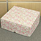  25х25х10 - коробка нежно-розовая с цветами, Коробки, Санкт-Петербург,  Фото №1
