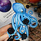 Brooch 'Blue octopus octopus blue tentacles squid', Brooches, Bryukhovetskaya,  Фото №1
