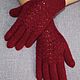 Maroon gloves with mohair. Gloves. Tatiana Boyarova. My Livemaster. Фото №4