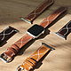 Apple Watch кожаный ремешок 22мм. Ремешок для часов. Macks. Интернет-магазин Ярмарка Мастеров.  Фото №2