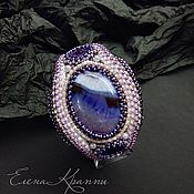 Украшения handmade. Livemaster - original item Beaded bracelet. Purple, white, beaded embroidery.. Handmade.