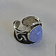 Order Ring with agate Blue. LAVKA SAMOTSVETOV. Livemaster. . Rings Фото №3