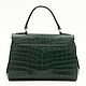 Сумка женская из кожи крокодила IMA0824VG4. Классическая сумка. CrocShop товары из экзотической кожи. Интернет-магазин Ярмарка Мастеров.  Фото №2
