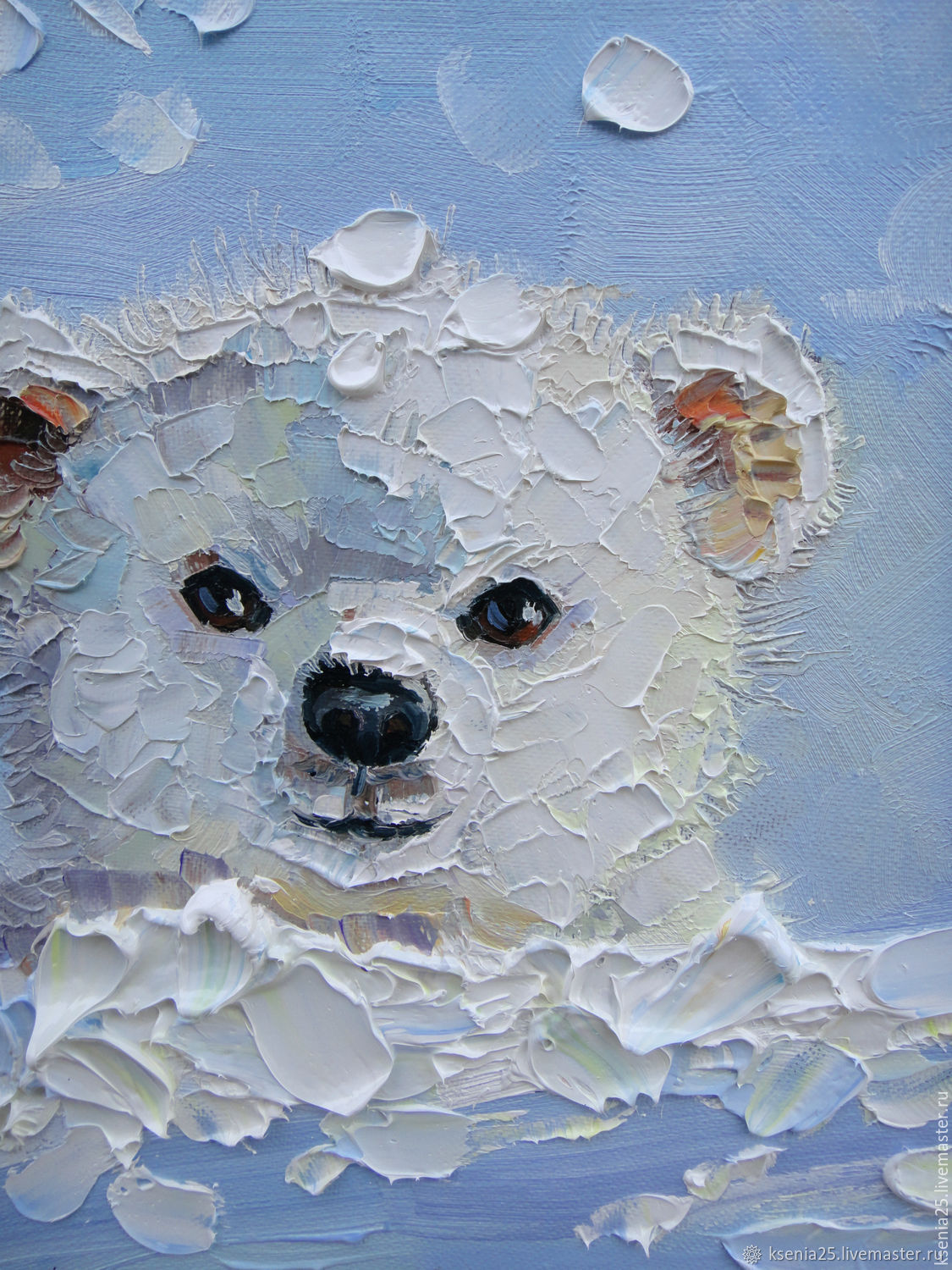 simple polar bear face paint