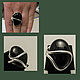 Large female ring. Ring with black onyx, Ring, Turin,  Фото №1