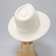 Fedora pointy-nosed felt hat. Color milk. Hats1. Exclusive HATS. LANA ANISIMOVA.. My Livemaster. Фото №6