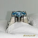Ring (Ring) 'Queen - topaz' 925 silver, topaz, sapphires. VIDEO. Rings. MaksimJewelryStudio. My Livemaster. Фото №4