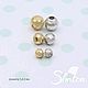 Бр95 Бусина "Disco" 3 мм. Родированная фурнитура. Бусины. Shatonshop. Интернет-магазин Ярмарка Мастеров.  Фото №2