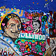 Shopping bag Salvador Dali Banksy and Mona Lisa hand-painted. Shopper. Koler-art handpainted wear. My Livemaster. Фото №4