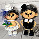 Hedgehogs Molodezhki toy for wedding. Stuffed Toys. sToryToys. My Livemaster. Фото №4