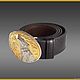Men's genuine leather belt z10507, Straps, Chrysostom,  Фото №1