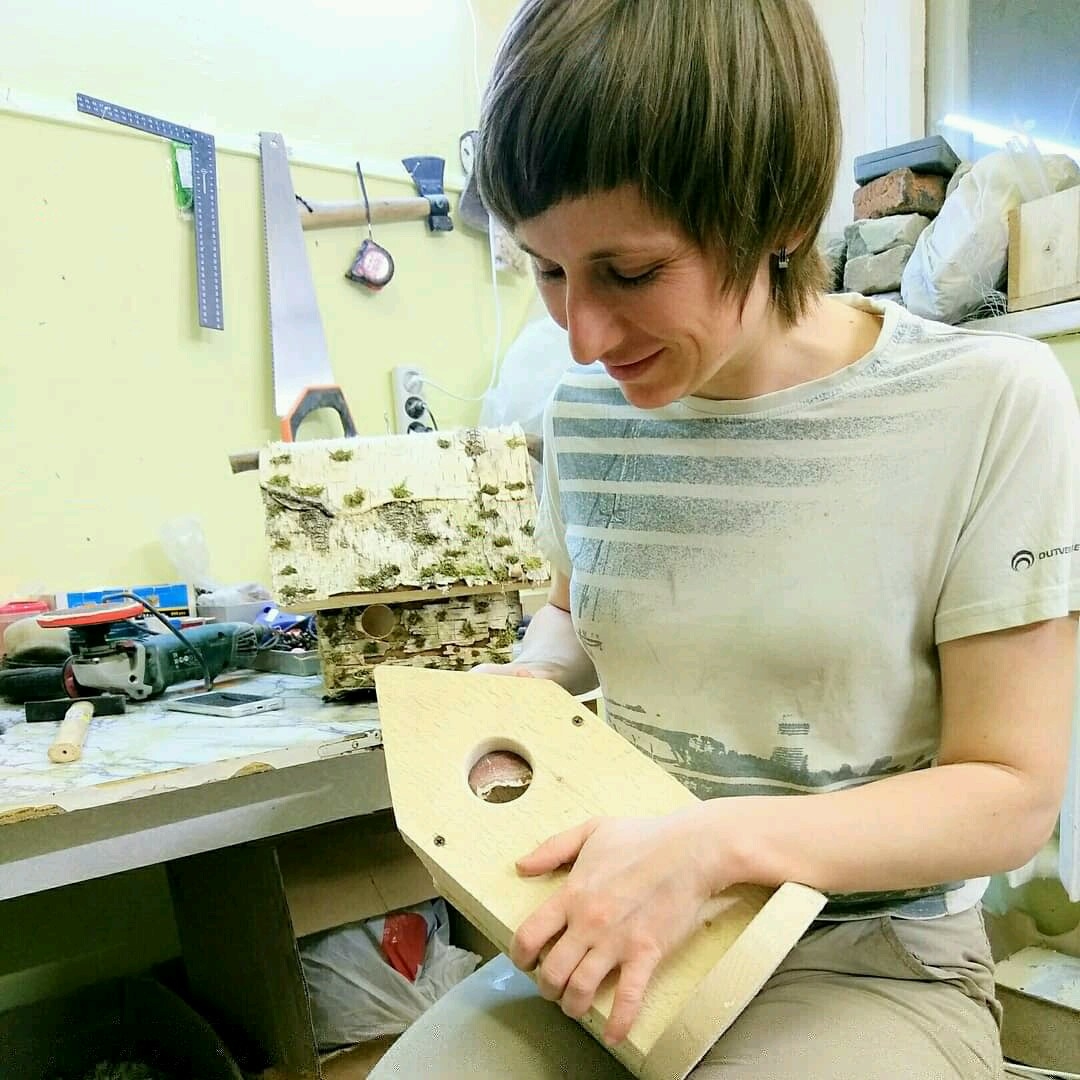 Готовлю домики для синичек. 