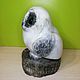 Order Escultura de búho de piedra Ural natural anhidrita. Kamnerezy-urala. Livemaster. . Sculpture Фото №3