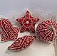 Набор елочных игрушек. Елочные игрушки. Натали Broderie a la main (Broderie-main). Интернет-магазин Ярмарка Мастеров.  Фото №2