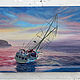 Yacht at sunset. Pictures. Picturesjulia. Online shopping on My Livemaster.  Фото №2