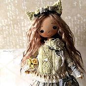 Textile doll Anabel. Boho style.In explanation