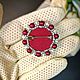 Заказать Круглая брошь-пуговица ЯГОДКА. SEMANTIC BROOCH. Ярмарка Мастеров. . Брошь-булавка Фото №3
