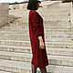 Knitted long women's Dress Maroon. Dresses. CUTE-KNIT by Nata Onipchenko. My Livemaster. Фото №4