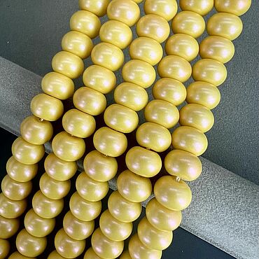 Аксессуары ручной работы. Ярмарка Мастеров - ручная работа 6/8mm Майорка рондель медовая  матовая (1/2 нити). Handmade.