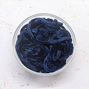 Материалы для творчества handmade. Livemaster - original item Chenille 5mm Dark blue 1 meter polyester. Handmade.