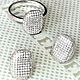 Серьги, кольцо 18,5 с фианитом из серебра. Комплекты украшений. Silveralbina. Ярмарка Мастеров.  Фото №4
