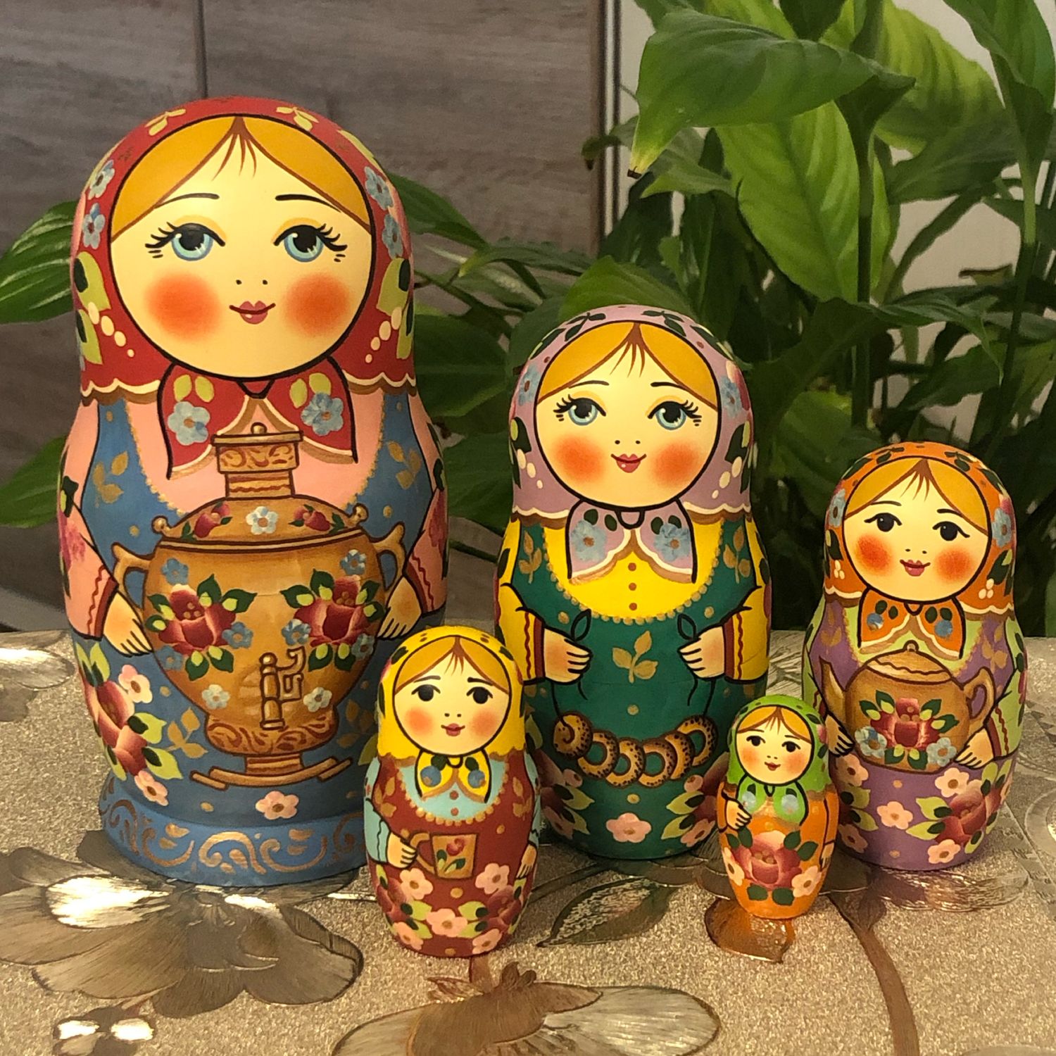 Классическая матрешка с самоваром на заказ в интернет-магазине Ярмарка ...