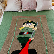 Для дома и интерьера handmade. Livemaster - original item Knitted plaid bedspread 