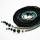 Thin belt rope made of beads with malachite and agate black green. Belt. gershman. Online shopping on My Livemaster.  Фото №2