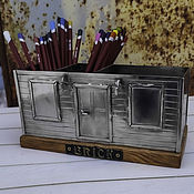 Канцелярские товары ручной работы. Ярмарка Мастеров - ручная работа Pencil Box Cabin. Handmade.