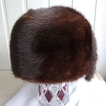 Винтаж ручной работы. Ярмарка Мастеров - ручная работа Винтаж: Норковая шапка с хвостиками. Handmade.