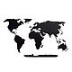 Деревянная карта мира 80х40см с гравировкой и Антарктидой, венге, Карты мира, Москва,  Фото №1
