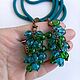 Long lariat beads 'Emerald Radiance'. Lariats. Tatyana Kudryavceva (KroskaBusinca). Online shopping on My Livemaster.  Фото №2