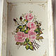 Tray shabby chic painted 'Pink bouquet', Trays, ,  Фото №1
