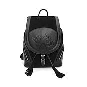Сумки и аксессуары handmade. Livemaster - original item Backpacks:Women`s backpack leather suede black Rona Mod R50-211. Handmade.