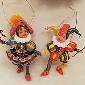 Рождественские гномики Джингл-Беллз, елочные игрушки из ваты