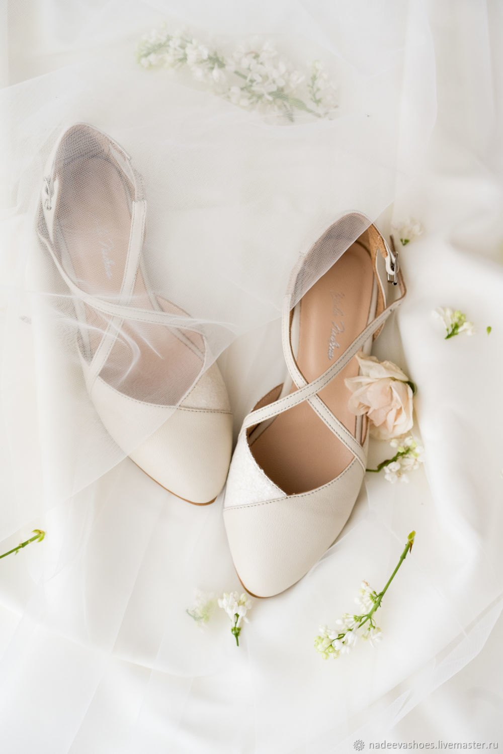 Белые балетки на свадьбу