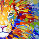 The picture lion Multicolor oil on canvas, Pictures, Voronezh,  Фото №1