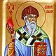 Рукописная икона Св. Спиридон Тримифунтский, Афон, Греция. Иконы. Будь собой!. Ярмарка Мастеров.  Фото №4