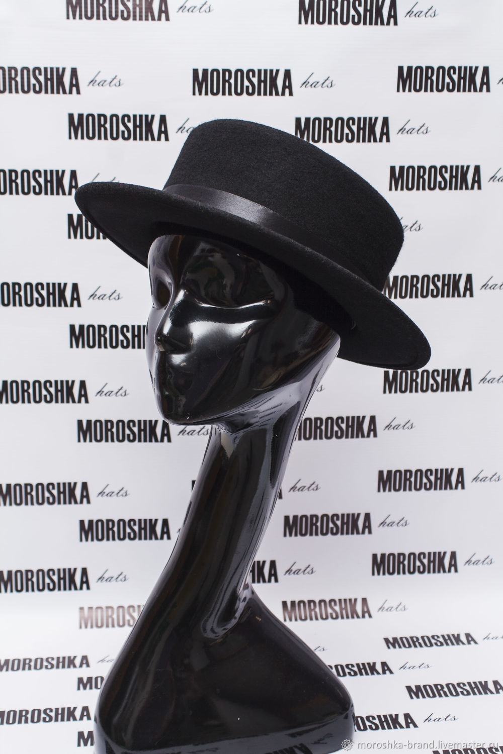 Шляпа КАНОТЬЕ из фетра чёрная. Женская, мужская шляпка, средние поля в ...