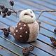 Felt toy Little owl, Felted Toy, Heidelberg,  Фото №1