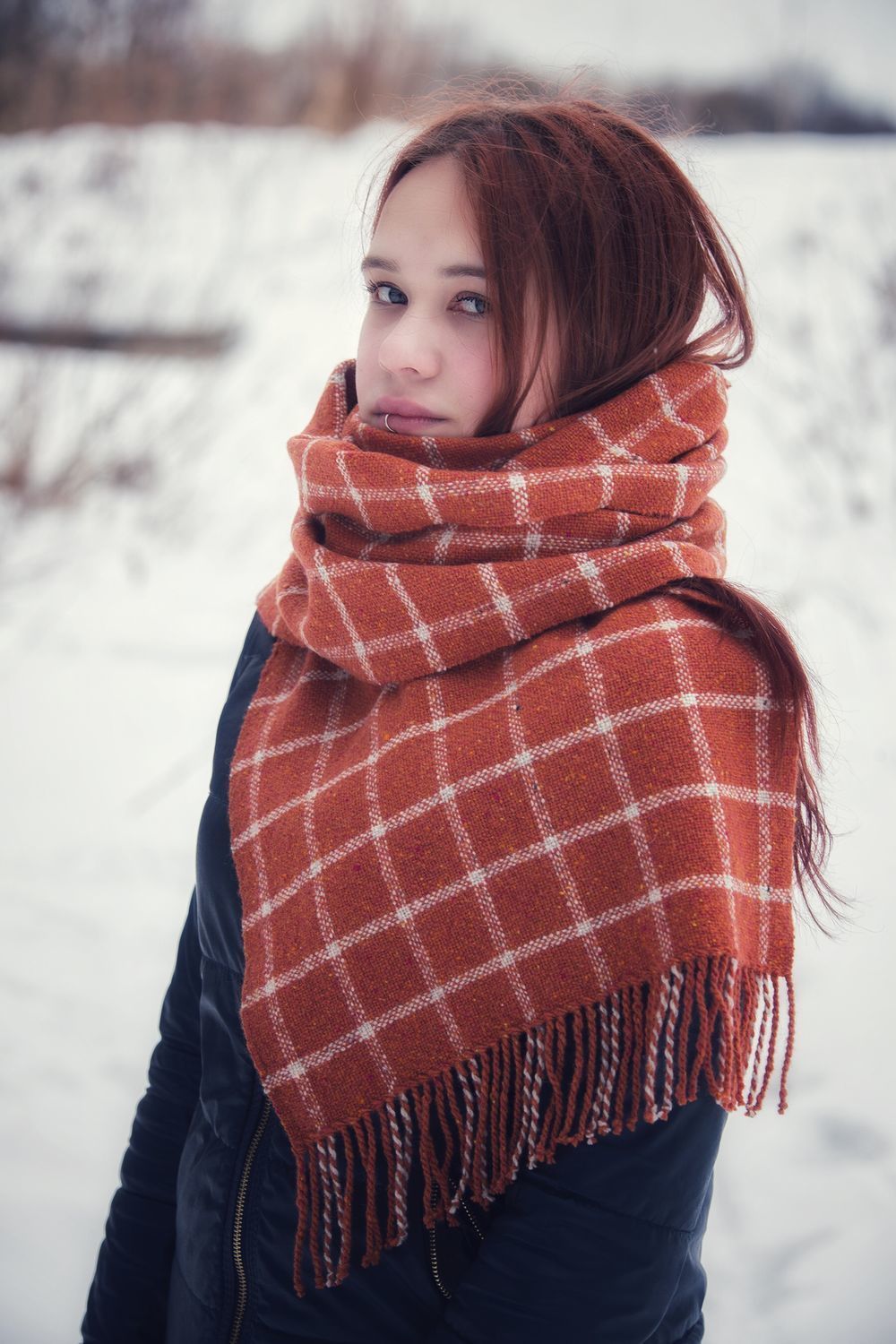 Красивые теплые шарфы