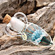 Storm - sea pendant bottle lampwork glass cork. Pendant. Branzuletka (Branzuletka). My Livemaster. Фото №4