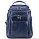 Leather backpack 'Marvin' (blue wax). Backpacks. Russian leather Guild. My Livemaster. Фото №6