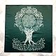 Altar cloth TREE of LIFE, Atlas-satin, printing fabric, Runes, Ufa,  Фото №1