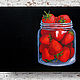 Strawberry oil painting fruit still life painting berries, Pictures, St. Petersburg,  Фото №1
