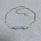 Silver Choker necklace with aquamarine Thaw (wirewrap). Necklace. Kseniya Sakharnova. My Livemaster. Фото №4