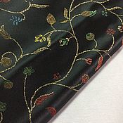 Ткань костюмная гофре ( стрейч)( чёрный и серо/ корич меланж)