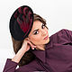 Evening Catherine bonnet with spiral. Color: black/wine. Hats1. Exclusive HATS. LANA ANISIMOVA.. My Livemaster. Фото №4