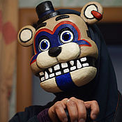 Аксессуары handmade. Livemaster - original item FNAF Freddy GlamRock mask Halloween mask. Handmade.